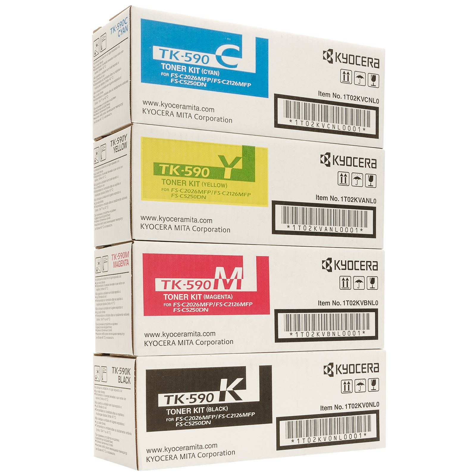 Kyocera Mita TK-590 Color Renkli Toner (K-C-Y-M)